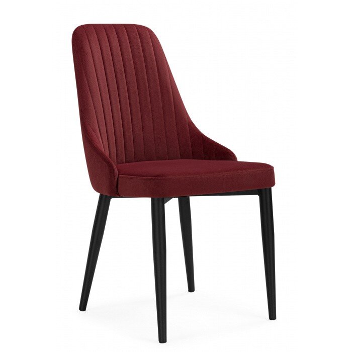 Стул на металлокаркасе Kora wine red / black Стул на металлокаркасе Kora wine red / black