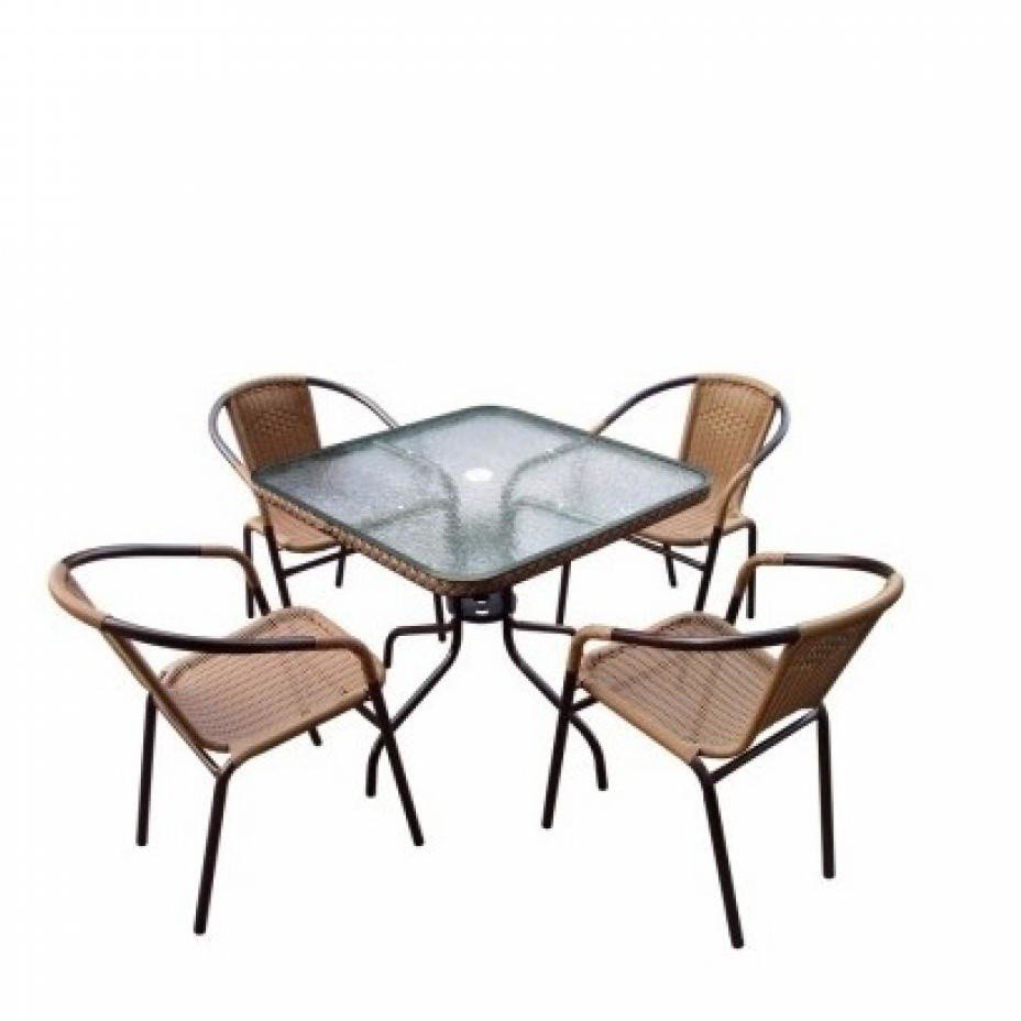 Комплект мебели Николь-2LB TLH-037С-TLH070SR-70x70 Light Beige (4+1) Комплект мебели Николь-2LB TLH-037С-TLH070SR-70x70 Light Beige (4+1)