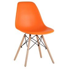 Стул Eames Style DSW оранжевый (разборный каркас) 