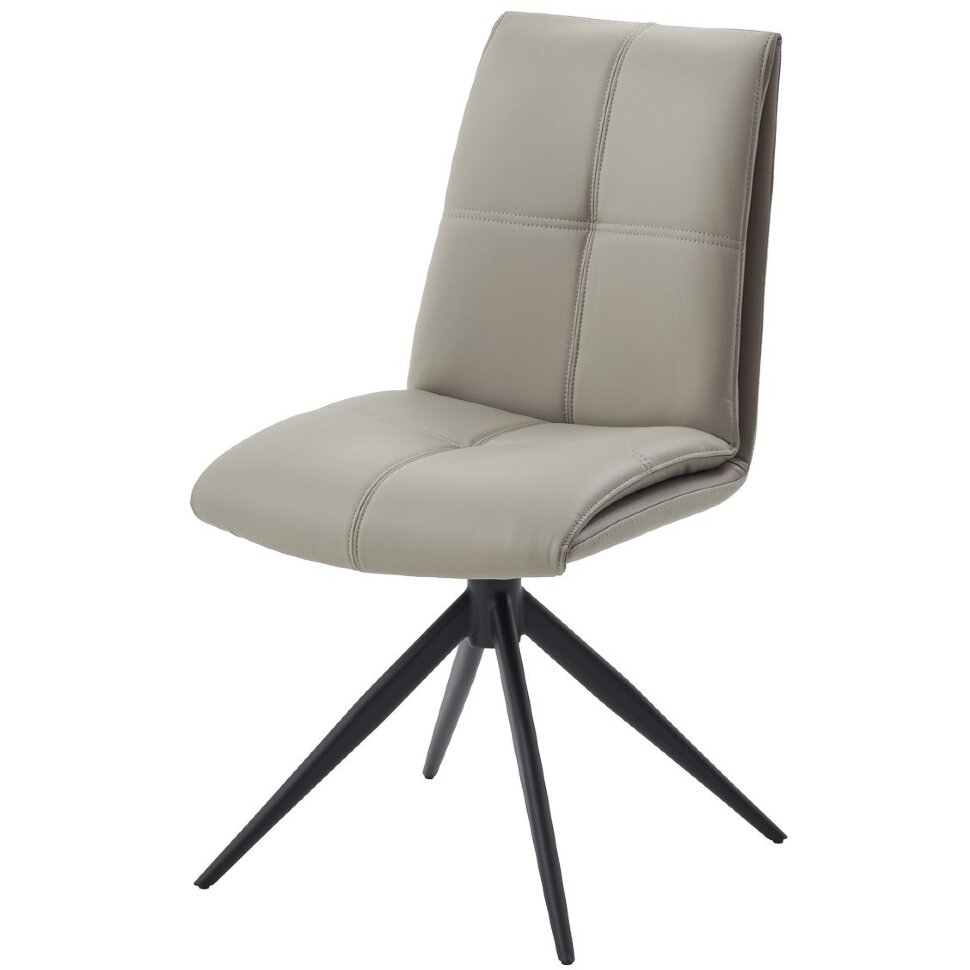 Стул ВИГГЕ (VIGGE) 360 град. поворот. HF017-11 / HF017-12 Бежевый, экокожа / Черный каркас, ®DISAUR Стул ВИГГЕ (VIGGE) 360 град. поворот. HF017-11 / HF017-12 Бежевый, экокожа / Черный каркас, ®DISAUR