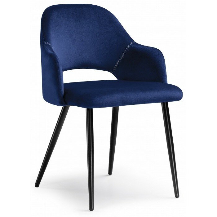 Стул на металлокаркасе Konor dark blue / black Стул на металлокаркасе Konor dark blue / black
