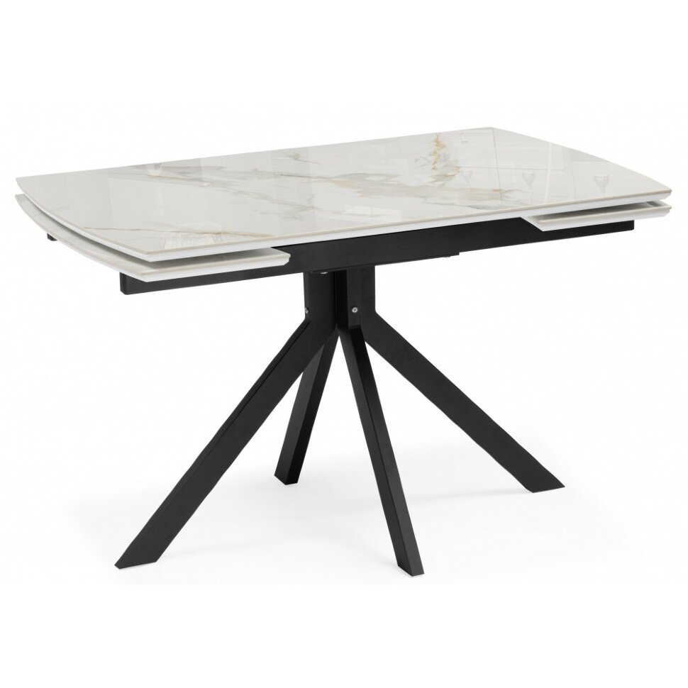 Керамический стол Катчел 120(180)x80 calacatta gold / черный Керамический стол Катчел 120(180)x80 calacatta gold / черный