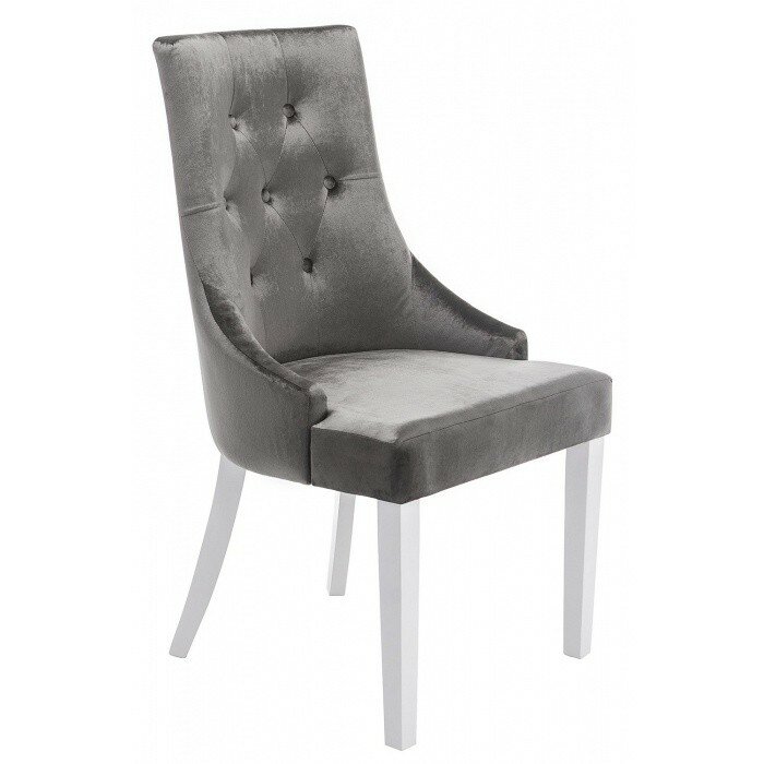 Стул деревянный Elegance white / fabric grey Стул деревянный Elegance white / fabric grey